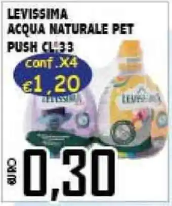 Big Food Levissima Acqua Naturale Pet Push 33cl. offerta
