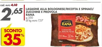 Italmark Rana Lasagne Ricotta E Spinaci 350 G(ml) offerta