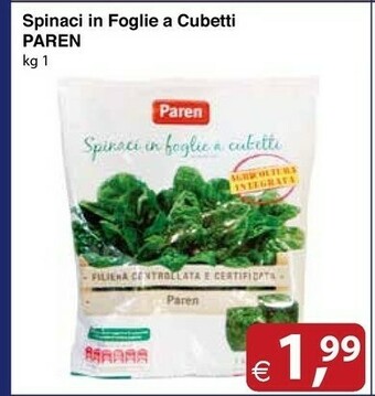 Docks Cash&Carry Paren Spinaci In Foglie A Cubetti offerta