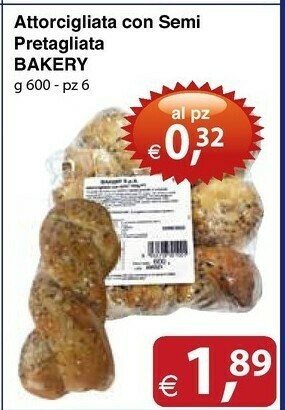 Docks Cash&Carry Attorcigliata Con Semi Pretagliata Bakery 600 G offerta