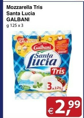 Docks Cash&Carry Galbani Mozzarella Santa Lucia 375 G(ml) offerta