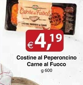 Docks Cash&Carry Aia Costine Al Peperoncino Carne Al Fuoco offerta