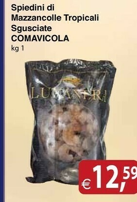 Docks Cash&Carry Comavicola Spiedini Di Mazzancolle Tropicali Sgusciate 1000 G offerta