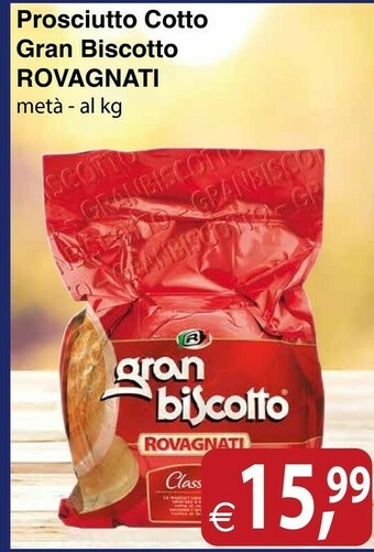 Docks Cash&Carry Rovagnati Gran Biscotto Prosciutto Cotto Di Alta Qualità 130 G(ml) offerta