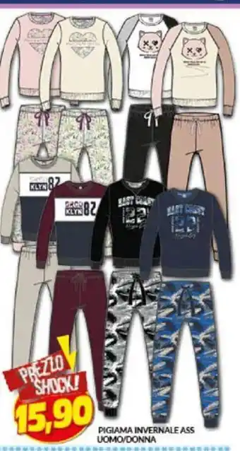 Risparmio Casa Pigiama Invernale A55 Uomo/Donna offerta