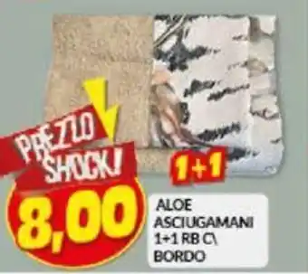 Risparmio Casa Aloe Asciugamani 1+1 RB C\ Bordo offerta