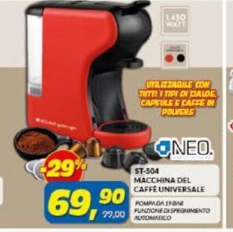 Risparmio Casa Neo ST-504 Macchina Del Caffe Universale offerta