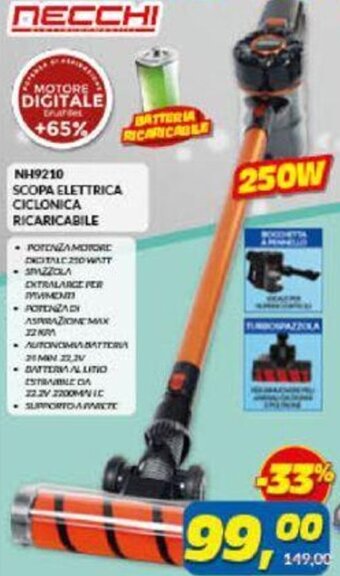 Risparmio Casa Scopa Elettrica Ciclonica Ricaricabile offerta