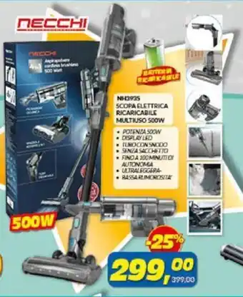 Risparmio Casa Scopa Elettrica Scopa Elettrica ricaricabile Multiuso 500 W offerta