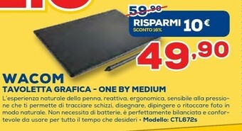 Wacom Tavoletta Grafica - One By Medium