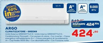 Euronics Argo Climatizzatore GREEN9 offerta