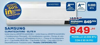 Euronics Samsung Climatizzatore ELITE 9 offerta