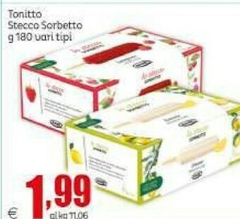 Tonitto Stecco Sorbetto Limone 180g