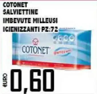 Cotonet Salviettine Imbevute Milleusi Igienizzanti 72pz.