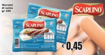 Scarlino Wurstel di suino gr 100