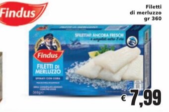 Mercati Alimentari Findus Filetti di merluzzo gr 360 offerta