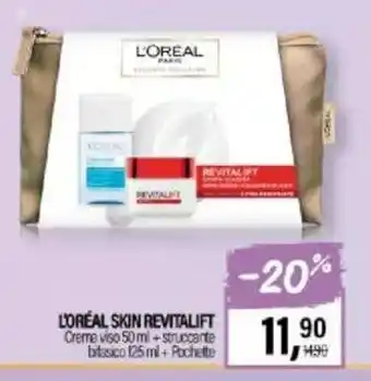 Caddy's L'Oréal Skin Revitalift Creme viso 50 ml + supporte blanco 125 ml + Pochete offerta