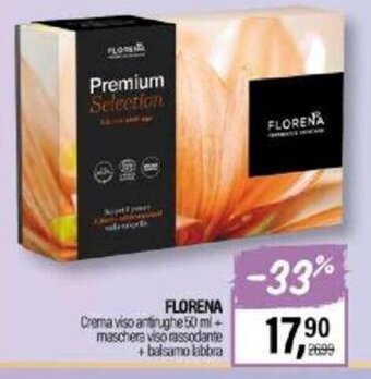 Florena Crema viso antirughe 50 ml+ maschera viso rassodante + balsamo labbra