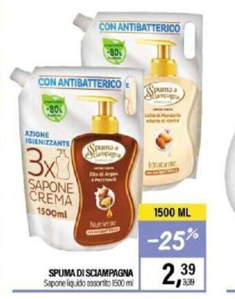 Caddy's Spuma Di Sciampagna Sapone liquido assortito 1500 ml offerta