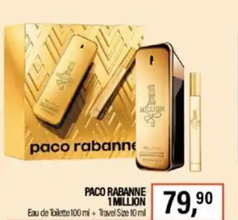 Caddy's Paco Rabanne 1 Million Eau de Toilette 100 ml + Travel Size 10 ml offerta