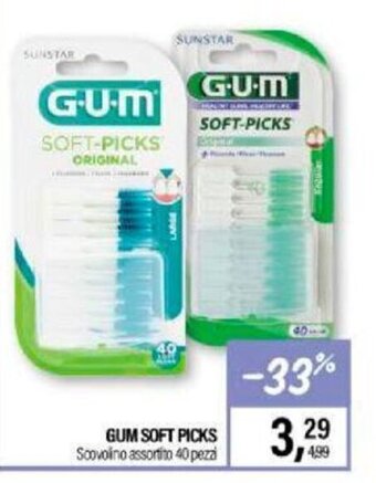 Gum Soft Picks Scovolino assortito 40 pezzi