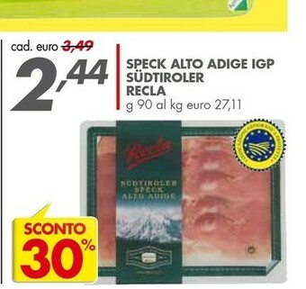 Italmark Recla - Speck Alto Adige 90 G(ml) offerta