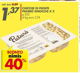 Italmark Patarò Gnocchi Chicche Di Patate offerta