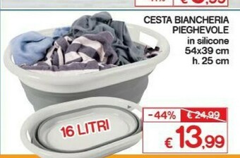Satur Cesta Biancheria Pieghevole In Silicone offerta