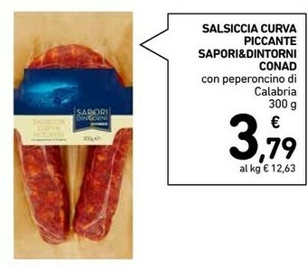 Conad Salsiccia Curva Piccante offerta