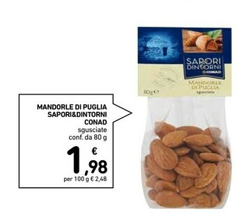 Conad Sapori&dintorni Conad Mandorle Di Puglia Sgusciate offerta