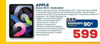 Euronics Apple Ipad Air Wi-Fi offerta