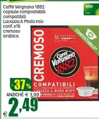Elite Vergnano Cialde caffè offerta