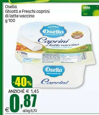 Elite Osella Formaggio spalmabile offerta