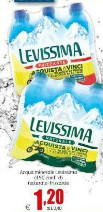 Elite Levissima Acqua Minerale Naturale 500 G(ml) offerta