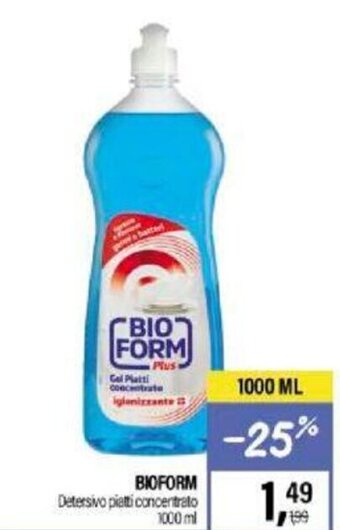Bioform Detersivo piatti concentrato 1000 ml