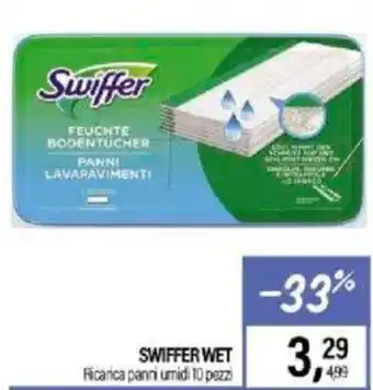 Caddy's Swiffer Wet Ricarica panni umid 10 pezzi offerta