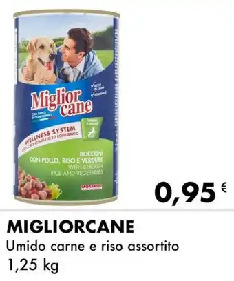 Iper Tosano Miglior Cane Umido carne e riso assortito 1,25 kg offerta