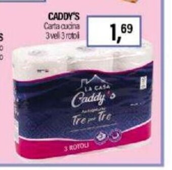 Caddy's Caddy's Carta cucina 3 veli 3 rotoli offerta
