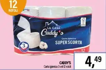 Caddy's Caddy's Carta igienica 3 veli 12 rotoli offerta