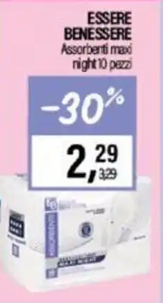 Caddy's Essere Benessere Assorbenti maxi night 10 pezzi offerta