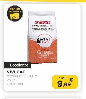 Arcaplanet Vivicat /crocchette gatto / kg.1.7 / tutti i tipi offerta