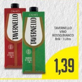 Supermercati Piccolo Tavernello Vino Rosso/Bianco Brik - 1 Litro offerta