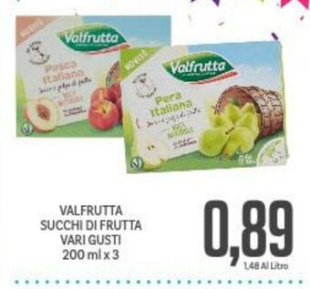 Supermercati Piccolo Valfrutta Succhi Di Frutta Vari Gusti 200 ml x 3 offerta