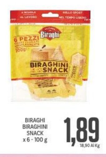 Supermercati Piccolo Biraghi Biraghini Snack x 6 - 100 g offerta