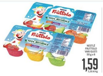 Supermercati Piccolo Nestlè Fruttolo Vari Gusti 50 g x 6 offerta
