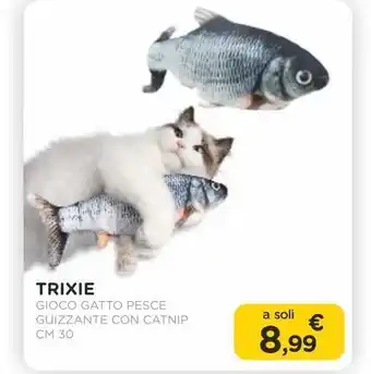 Arcaplanet Trixie/ gioco gatto pesce guizzante con catnip/ cm.30 offerta