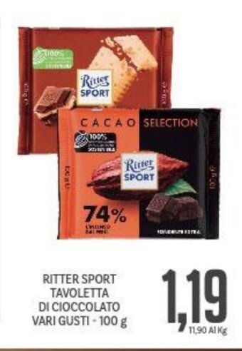 Supermercati Piccolo Ritter Sport Tavoletta Di Cioccolato Vari Gusti - 100 g offerta