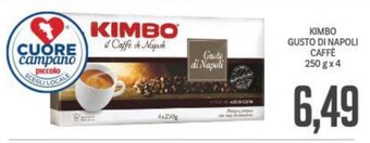 Supermercati Piccolo Kimbo Gusto Di Napoli Caffè 250 g x 4 offerta