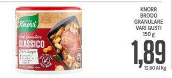 Supermercati Piccolo Knorr Brodo Granulare Vari Gusti 150 g offerta
