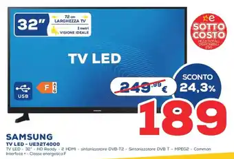 Euronics Samsung TV LED - UE32T4000 offerta